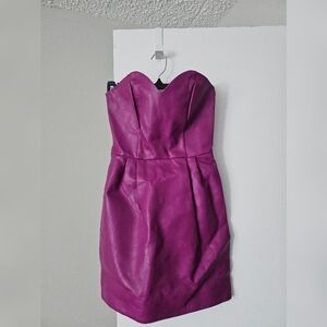 Fab Topshop purple vegan leather sleeveless dress, new!